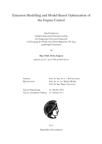 Emission Modelling and Model-Based Optimisation of the Engine Control