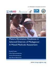 Malaria Elimination Readiness in Selected Districts of Madagascar: a Mixed-Methods Assessment