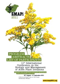Program Abstracts List of Participants