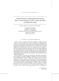 Game Structures in Mutualistic Interactions: What Can the Evidence Tell Us About the Kind of Models We Need?