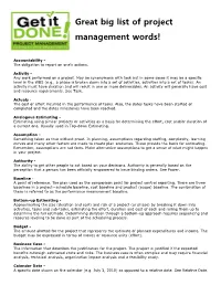 Great Big List of Project Management Words!