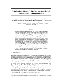 Minihack the Planet: a Sandbox for Open-Ended Reinforcement Learning Research