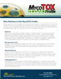 New Markers in the Mycotox Profile