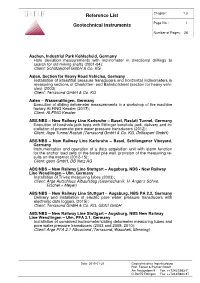 Reference List Geotechnical Instruments