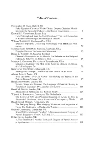 Table of Contents