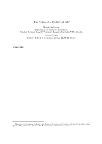 The Value of a Statistical Life∗