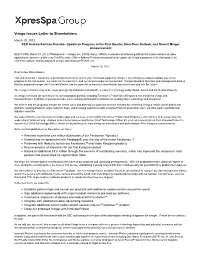 Vringo Issues Letter to Shareholders