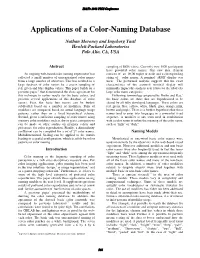 Applications of a Color-Naming Database