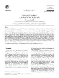 Bioreactor Landfills: Experimental and Field Results