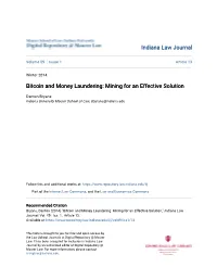 Bitcoin and Money Laundering: Mining for an Effective Solution