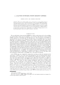 Hp–ADAPTIVE EXTENDED FINITE ELEMENT METHOD 1. Introduction
