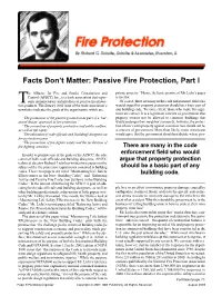 Passive Fire Protection, Part I