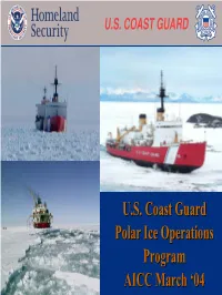 US Coast Guard Polar Ice Operations Program AICC March