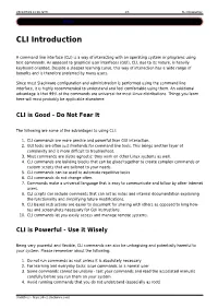 CLI Introduction