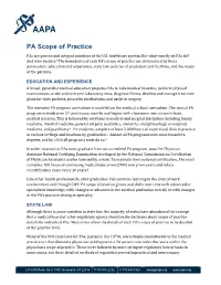 PA Scope of Practice Pas Are Proven and Integral Members of the U.S