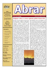 Religious Values to Counter Epidemic Political Immorality