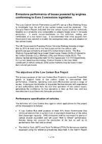 Report on Work Carried out to Date on Establishing of Emissions
