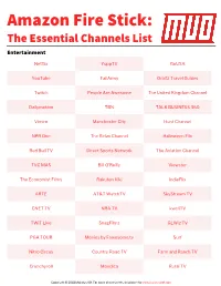 The Essential Amazon Fire Stick Channels List