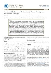Treatment of Basilar Artery Occlusion Using Various Techniques Of