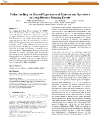 Understanding the Shared Experiences of Runners and Spectators in Long-Distance Running Events