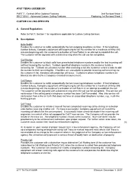 Central Office Optional Features 2Nd Revised Sheet 1 SECTION 2 - Advanced Custom Calling Features Replacing 1St Revised Sheet 1