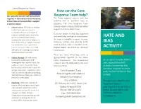 Hate and Bias Activity