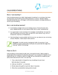 How to Do Calm Breathing