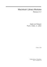 Macintosh Library Modules Release 2.4.1