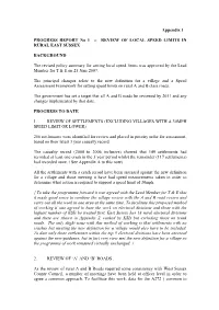 Review of Local Speed Limits in the Rural Area