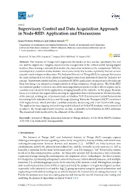 Supervisory Control and Data Acquisition Approach in Node-RED: Application and Discussions
