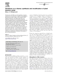 Variations on a Theme: Synthesis and Modification of Plant Benzoic Acids