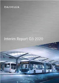 Daimler Q3 2020 Interim Report