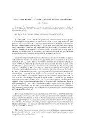 Function Approximation and the Remez Algorithm 11