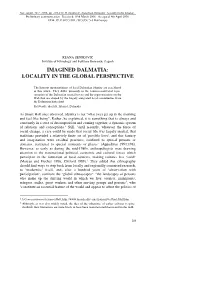 Imagined Dalmatia: Locality in the Global Perspective