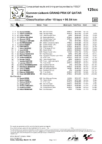 R Race CLASSIFICATION