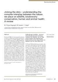 Understanding the Complex Interplay Between the Values We Place on Wildlife, Biodiversity Conservation, Human and Animal Health: a Review
