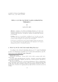What Can We Do with Nash's Embedding Theorem ?