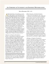 An Overview of Outpatient and Inpatient Detoxification