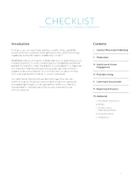 CHECKLIST How to Compare Social Software Platforms