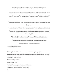 Emotion Perception in Habitual Players of Action Video Games Swann