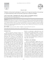 Validation of Biocontrol Technology for Suppression of Sugarcane Top Borer, Scirpophaga Excerptalis (Fabricius) with Trichogramma Japonicum Ashmead in Punjab
