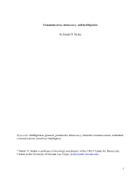 1 Communication, Democracy, and Intelligentsia by Dmitri N. Shalin Keywords