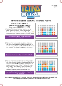 Advanced Level Scoring - Scoring Points