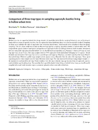 Comparison of Three Trap Types in Sampling Saproxylic Beetles Living in Hollow Urban Trees