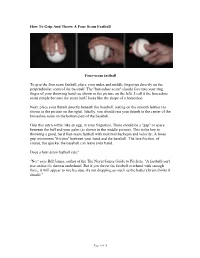 How to Grip and Throw a Four Seam Fastball