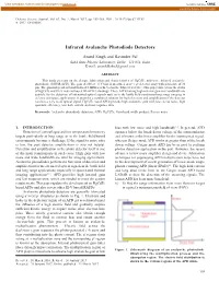 Infrared Avalanche Photodiode Detectors
