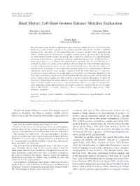 Left-Hand Gestures Enhance Metaphor Explanation