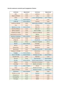 Liste Des Communes Concernées Par Le Papi