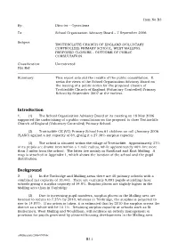 Outcome of Public Consultation on the Proposed Closure of Trottiscliffe