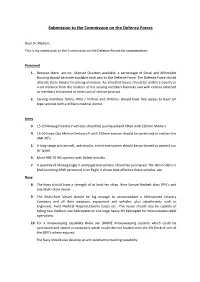 Submission to the Commission on the Defence Forces